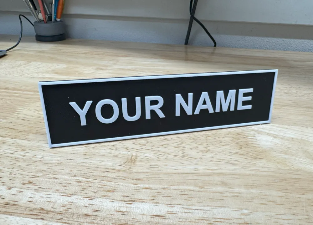 Desk Name Plate ( لوحة مكتب لعرض الاسم) | متجر Ibda3D الجزائر